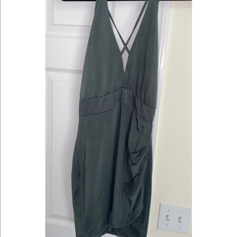 Olive green mini dress size large